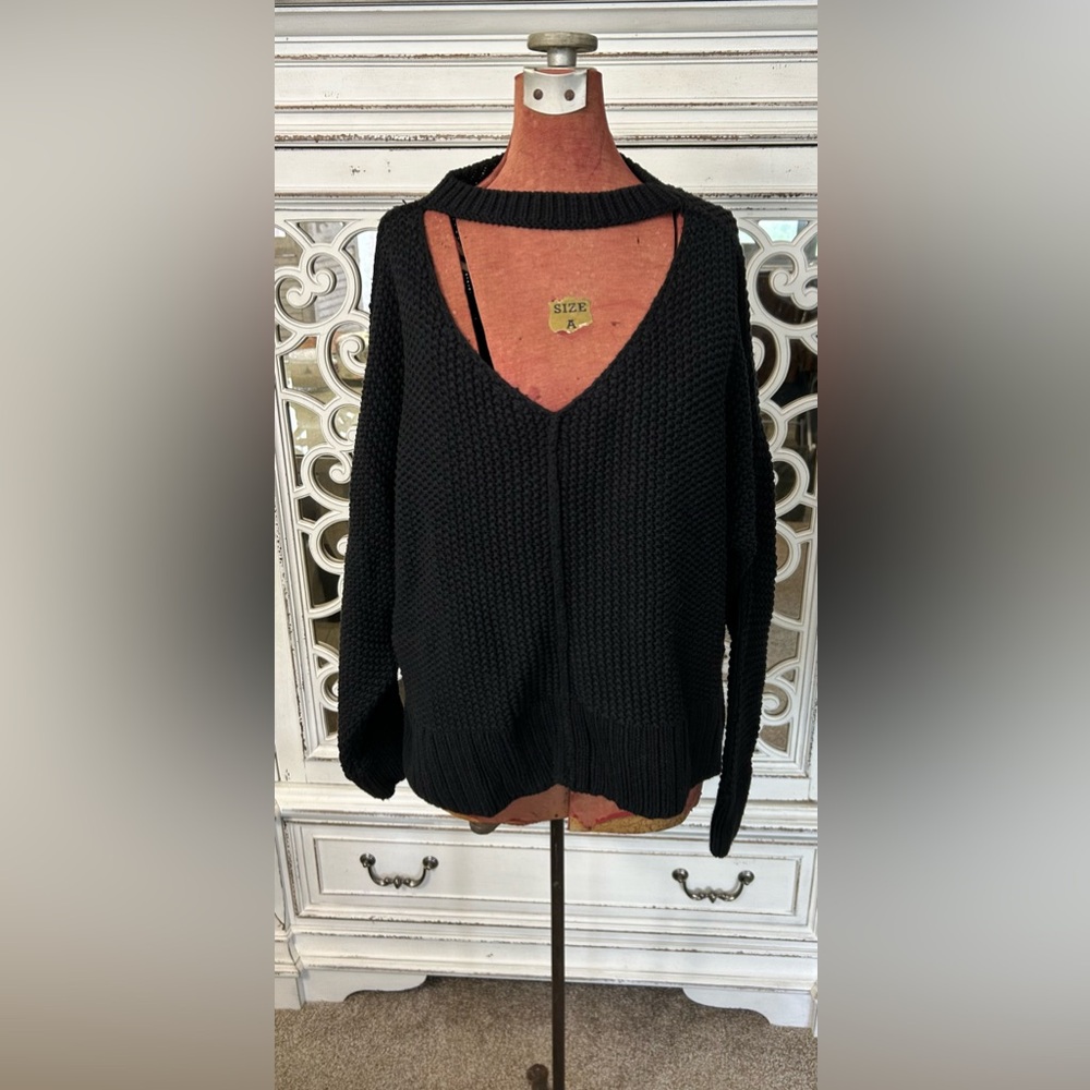Lucky Brand Keyhole Neck Sweater (S)